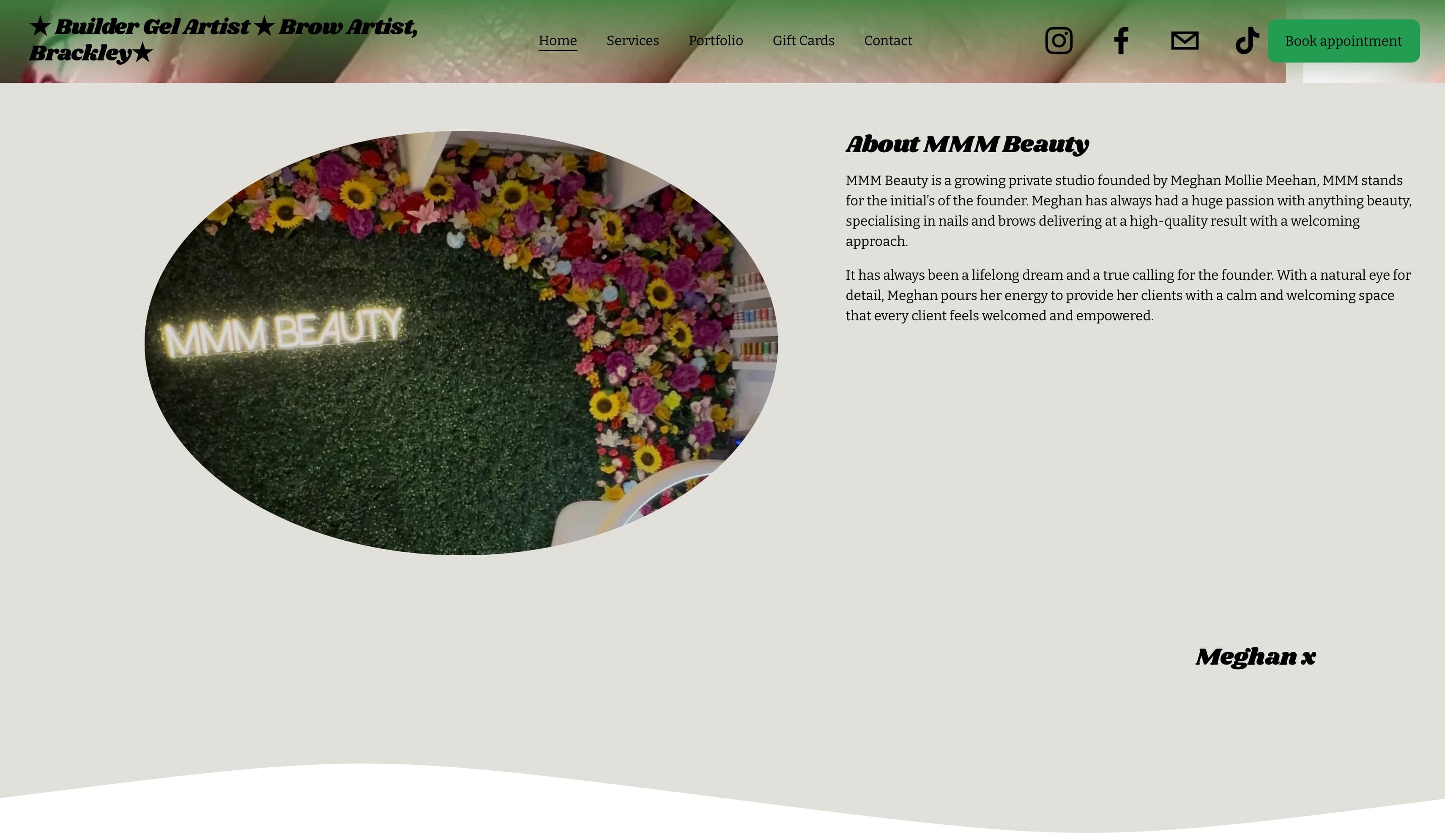 MMM Beauty website before transformation - old design that was hard to navigate