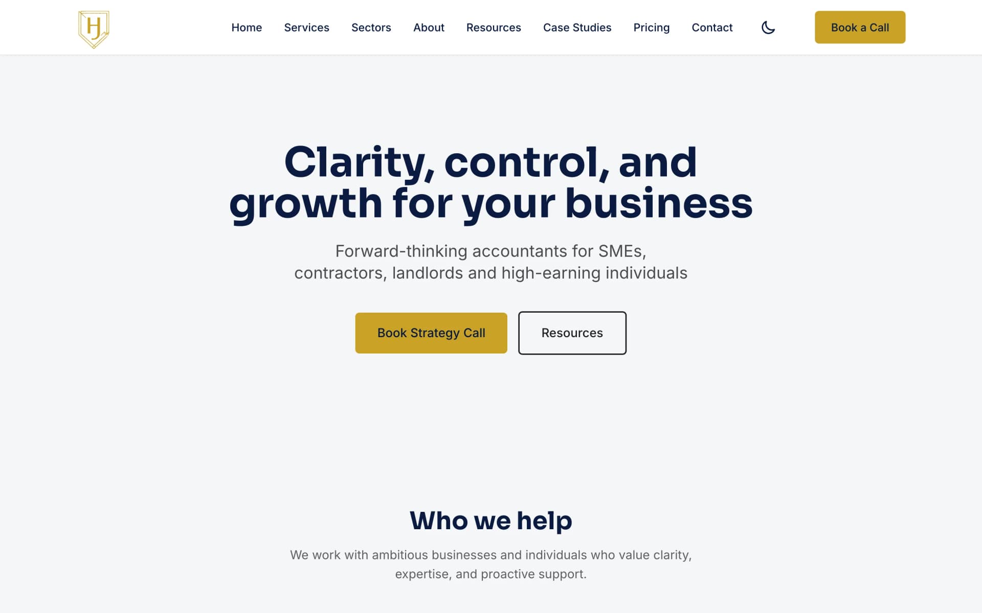 Harrison James Accounting website